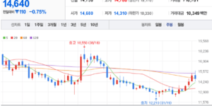 파라다이스 주식 차트