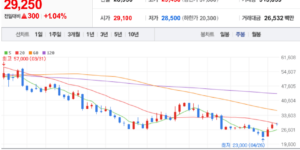 한화솔루션 주식 차트